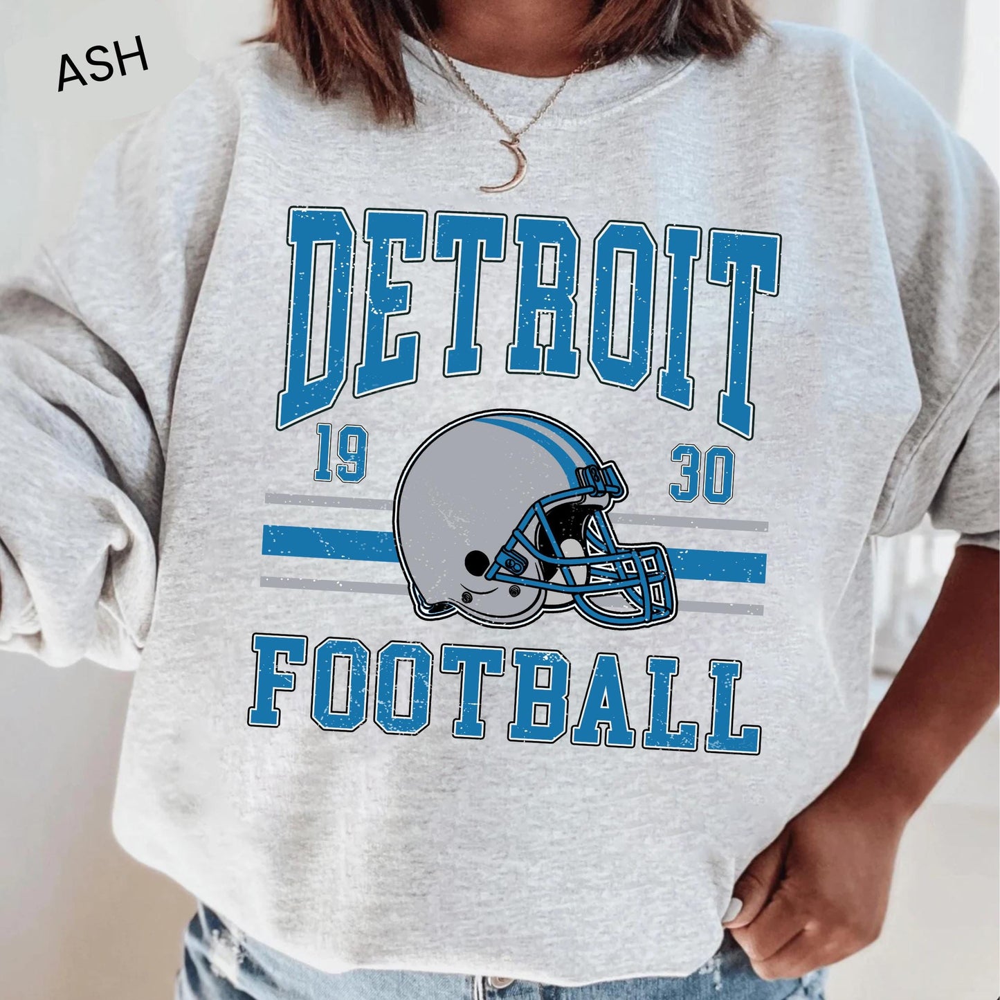 Vintage Detroit Football Sweatshirt For Man Woman And Kids, Unisex Sports Gear, Football Game Day Shirt, Detroit Fan Tee, Vintage Lion Tee