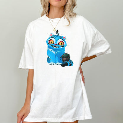 Cute Demon Hunter Tiger Shirt – Derpy Tiger and Bird Graphic Tee, Kpop Saja Boys Inspired Fan Merch