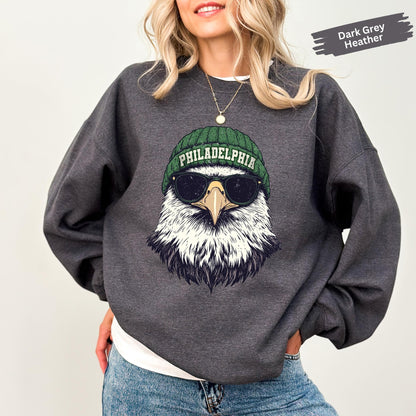 Vintage Philadelphia Animal Mascot Sweatshirt, Football Eagle Shirt, Philadelphia Hoodie, Woman Crewneck Eagle Sport Gear, Kids Sweatshirt