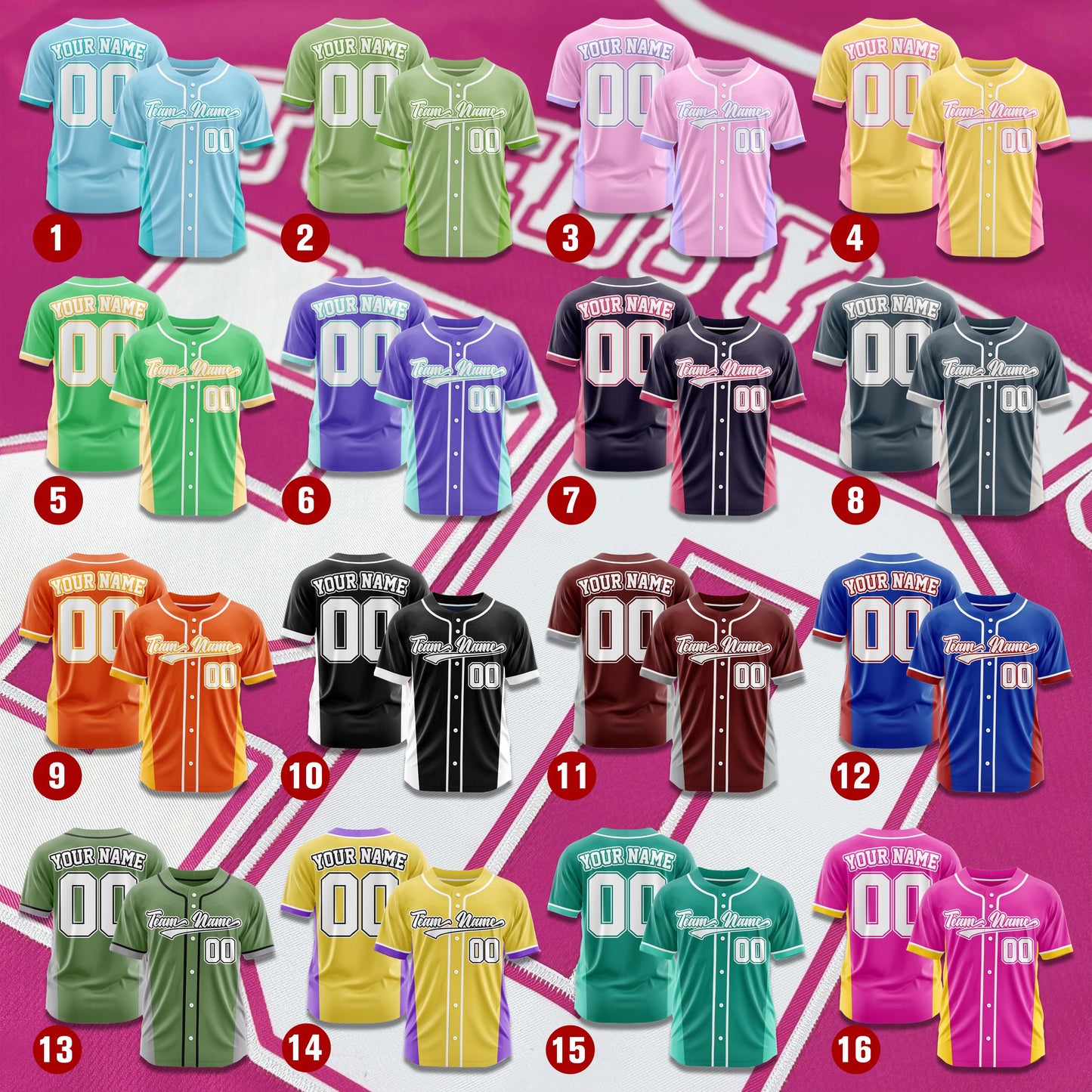 Custom Baseball Jersey: Personalized Team Uniform, Embroidered Name & Number