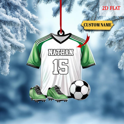Personalized Soccer Shose Ball 2D Flat Acrylic Ornament, Ornament For Soccer Players, Custom Gift For Soccer Teams, Gift for Dad, Husband