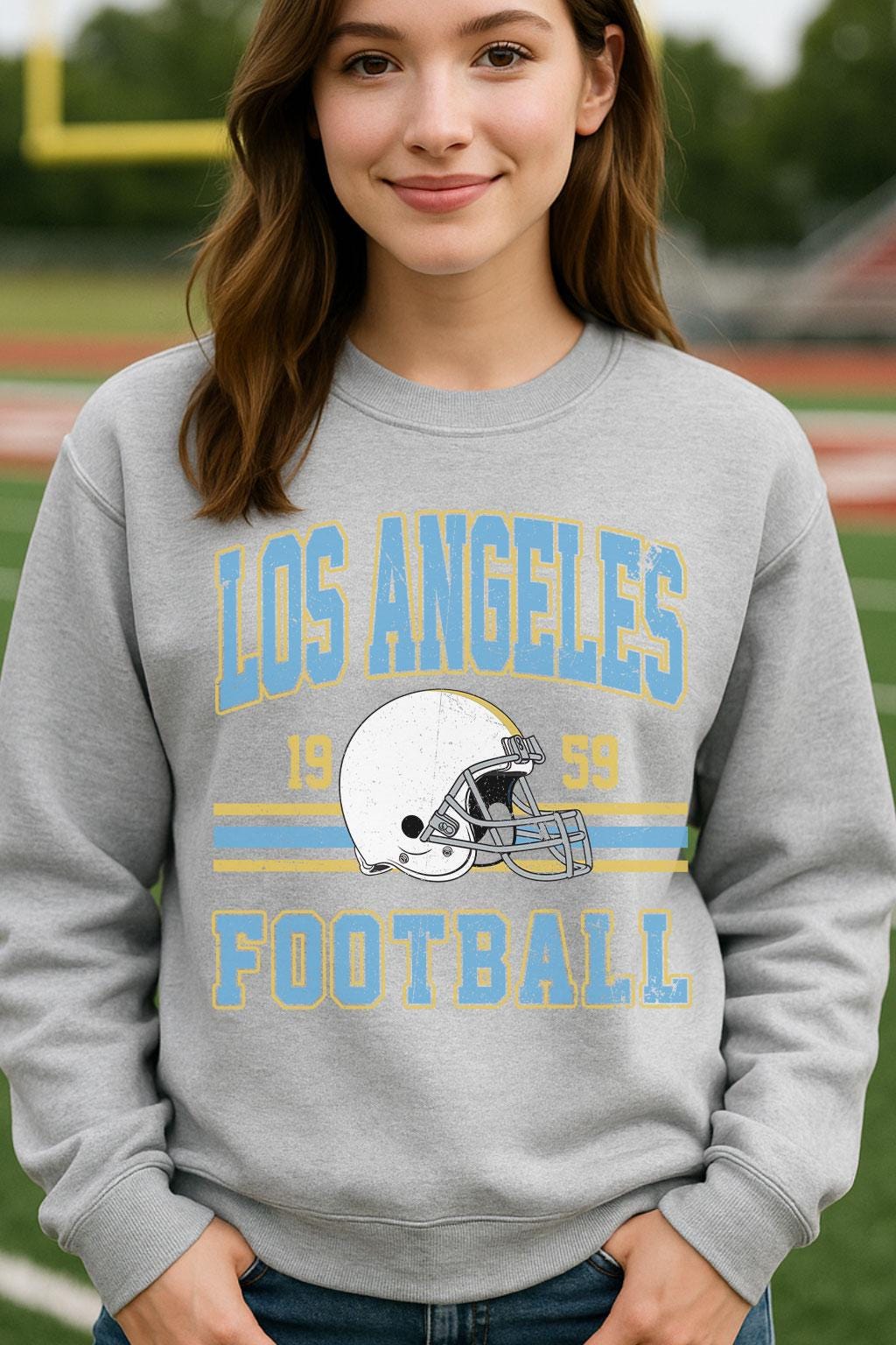 Los Angeles Football Sweatshirt, Retro Sports Fan Shirt, Game Day Gift Tee, Los Angeles Mascot Sweatshirt, Los Angeles Football Fan Shirt