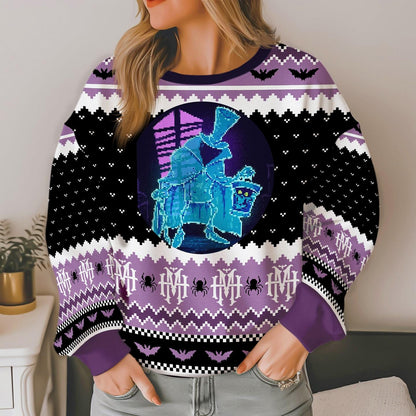 The Hatbox Ghost Ugly Christmas Sweater, Haunted Mansion Christmas Ugly Sweatshirt, Welcome Foolish Mortals, Christmas Family Matching Shirt