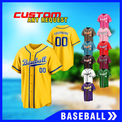 Custom Baseball Jersey, Stitched Personalized Name Baseball Shirts Team Uniform Breathable Design Suitable for Men Women Youth and Gift