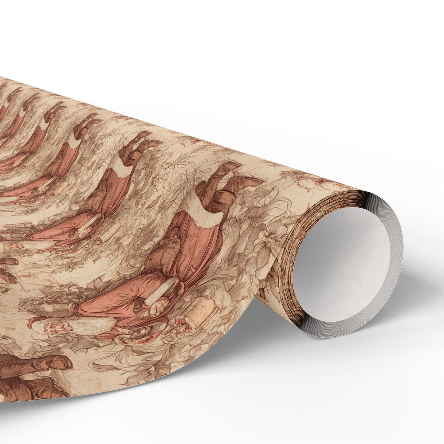 Gift Wrap, Vintage Christmas Toile Gift Wrap, Holiday Wrapping Paper, Xmas Victorian Roll, Christmas Wrapping Paper, Gift Wrap Paper