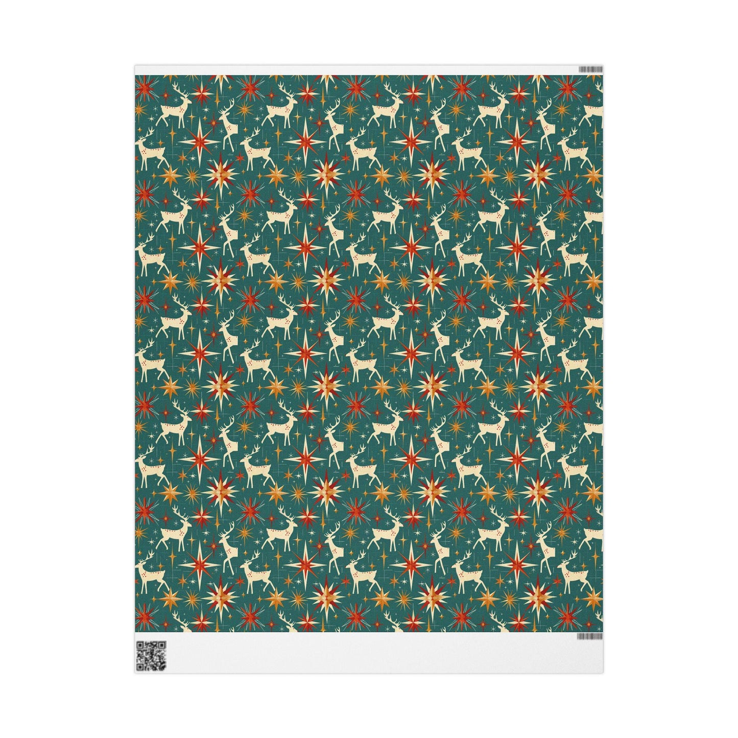 Christmas Wrapping Paper Roll - Festive Holiday Gift Wrap, Xmas Presents, Gift Packaging, Seasonal Decor, Red Green Winter Pattern