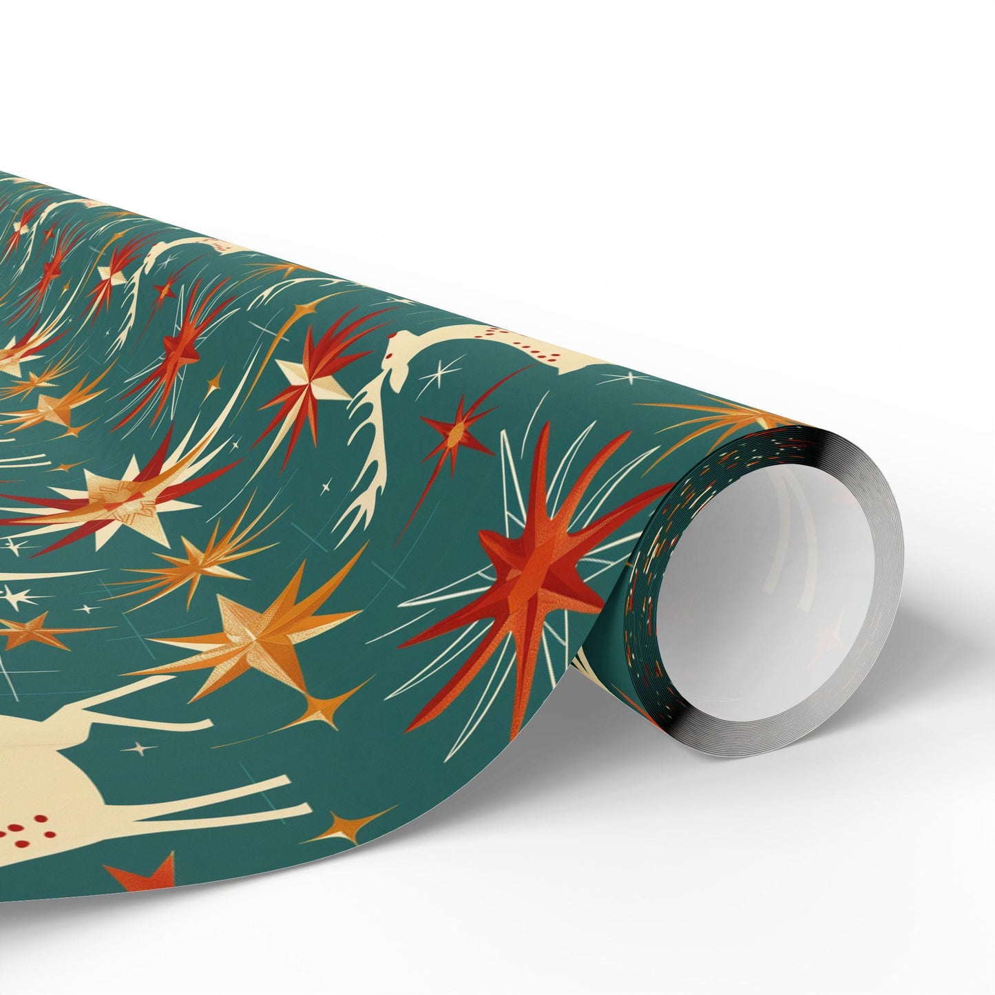 Christmas Wrapping Paper Roll - Festive Holiday Gift Wrap, Xmas Presents, Gift Packaging, Seasonal Decor, Red Green Winter Pattern