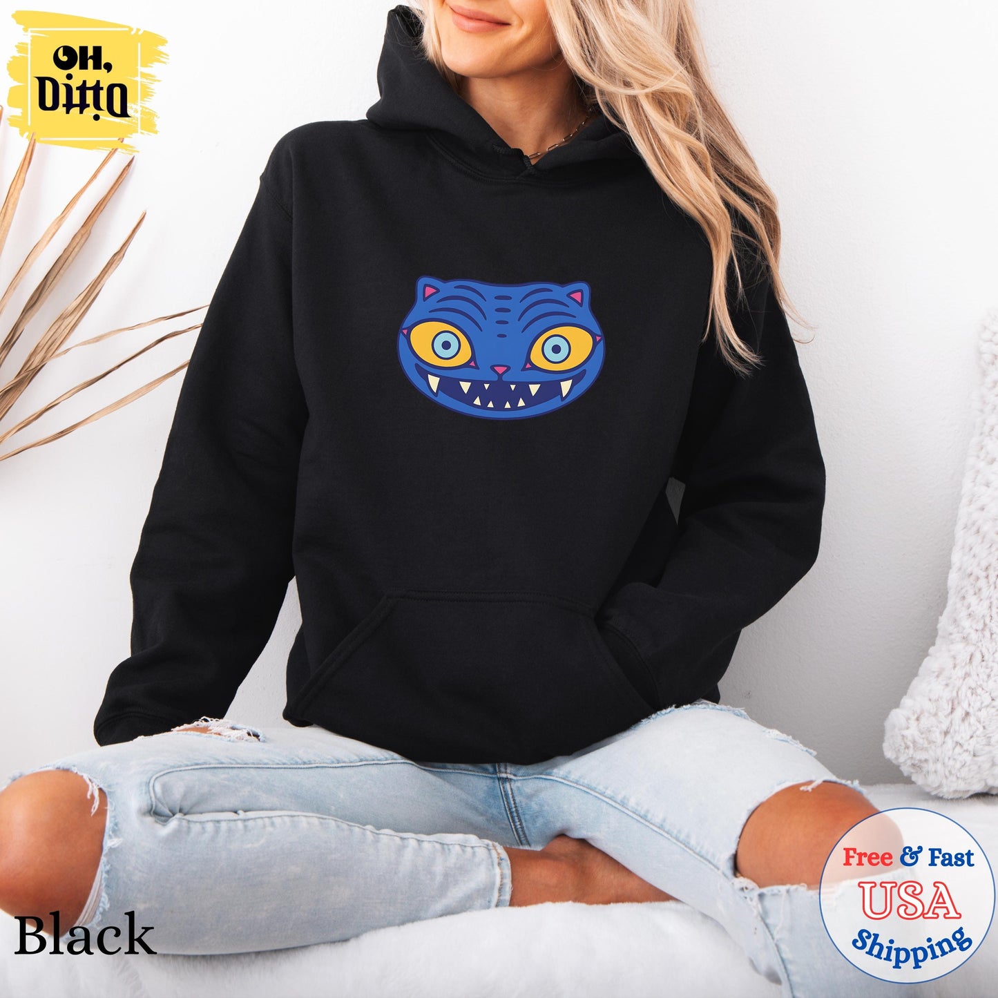 Demon Hunter Tiger Derpy Sweatshirt, Rumi Zoey Huntrix Hoodie, Kpop Saja Boys Hoodie, Derpy Tiger Zoey Hoodie, Hunters Tiger Fan Shirt