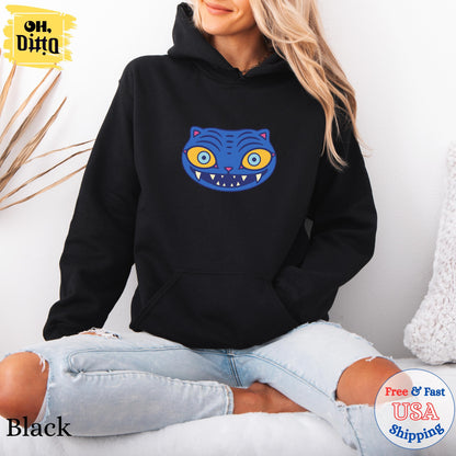 Demon Hunter Tiger Derpy Sweatshirt, Rumi Zoey Huntrix Hoodie, Kpop Saja Boys Hoodie, Derpy Tiger Zoey Hoodie, Hunters Tiger Fan Shirt