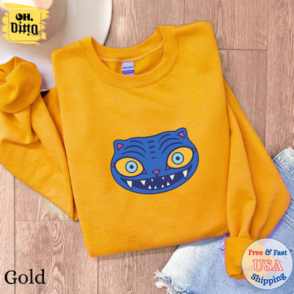 Demon Hunter Tiger Derpy Sweatshirt, Rumi Zoey Huntrix Hoodie, Kpop Saja Boys Hoodie, Derpy Tiger Zoey Hoodie, Hunters Tiger Fan Shirt