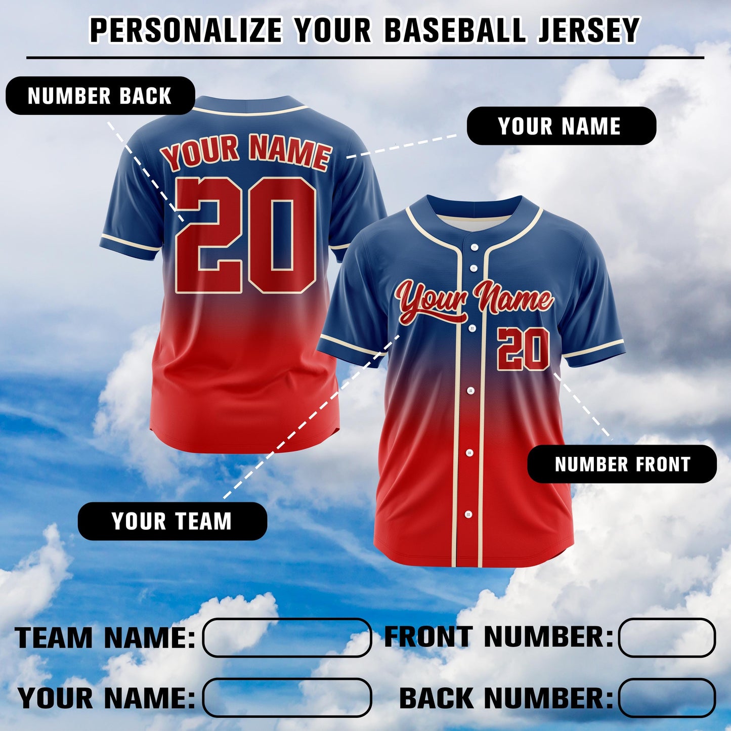 Custom Baseball Jersey Personalized Print Or Stitch Name Number Couple Family Jerseys Matching Baseball Uniform For Men Women Youth Gifts