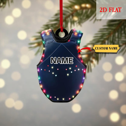 Personalized Taekwondo 2D Flat Ornament, Taekwondo Sparring Gear Christmas Ornament, Gift for Taekwondo Lover, Taekwondo Gear Ornament