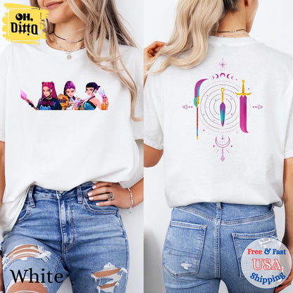 Kpop Demon Hunters Sweatshirt, Kpop Huntrix Weapon Hoodie, Gift for Woman, Jinu Manga, Demon Hunter Merch, Kpop Hoodie, Halloween Gift