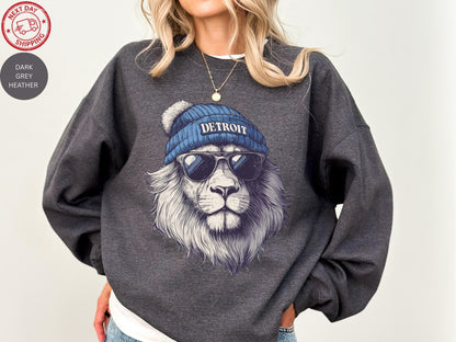 Detroit Football Shirt, Distressed Detroit Football Sweatshirt, Detroit Lions Shirt, Detroit Fan Gifts, Team Shirt