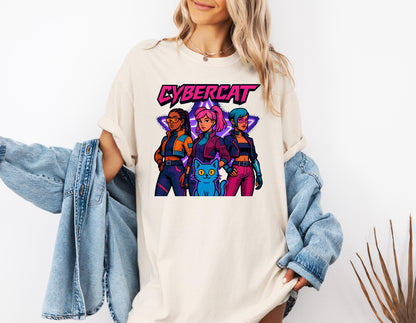 Kpop CYBERCAT TShirt, Huntrix Girl Band Sweatshirt, Kpop Idol GroupTee, Mira Tee, Rumi Joey Shirt, Demon Hunter Merch, Huntrix Fan Gift