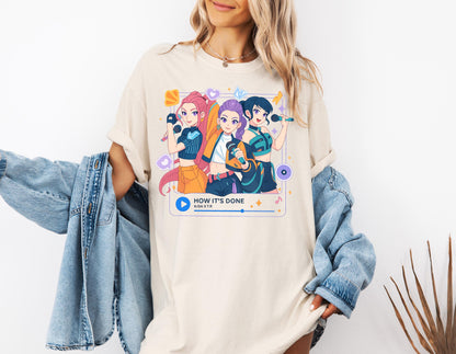 Kpop Mira Rumi Joey Singer Shirt, Huntrix Girl Band Sweatshirt, Kpop Idol GroupTee, Demon Hunter Merch, Huntrix Fan Gift