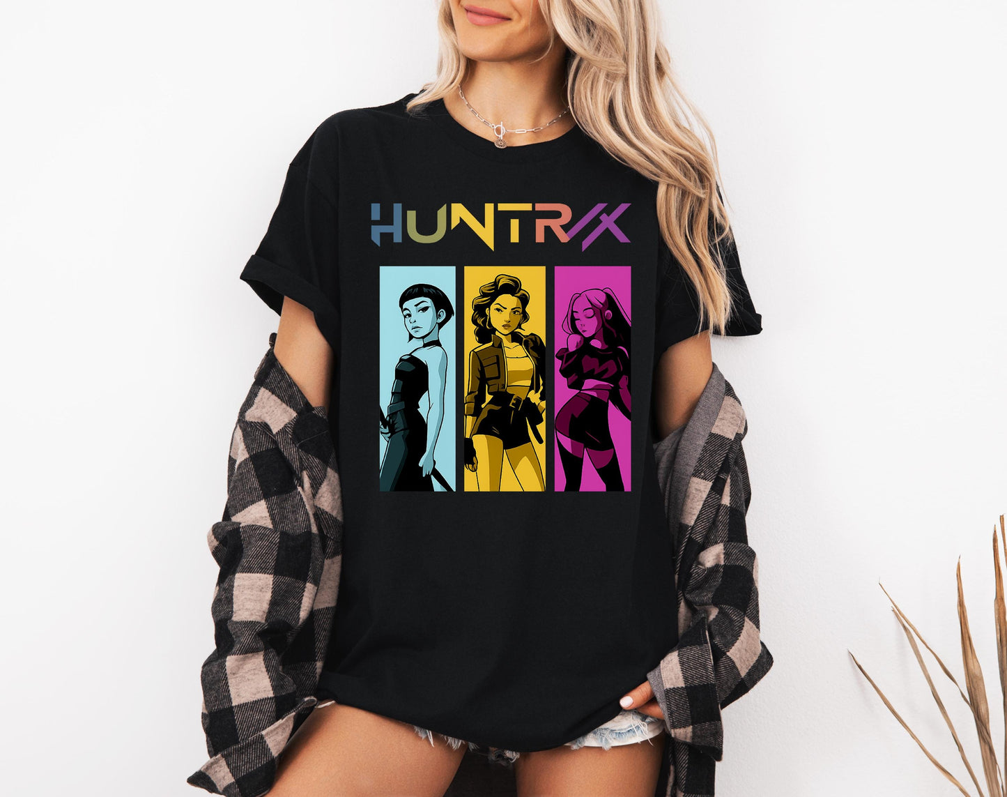 Rumi Mira Zoey Kpop Huntrix Shirt, Huntrix Girls Youth Tee, Kpop Demon Hunters Shirt, Huntrix Girl Tee, Kid Anime T-Shirt, Kpop Fan Gift