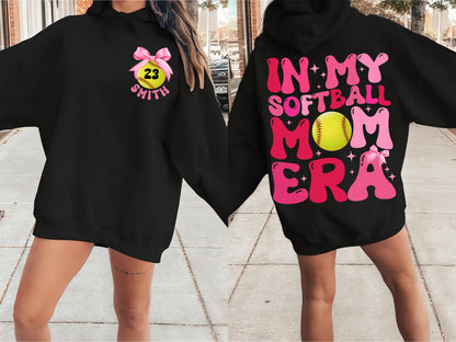 CUSTOM In My Softball Mom Era Sweatshirt, Softball Mom Shirt, Retro Game Day Shirt, Team Mom Gift, In My Era Shirt, Softball Shirt