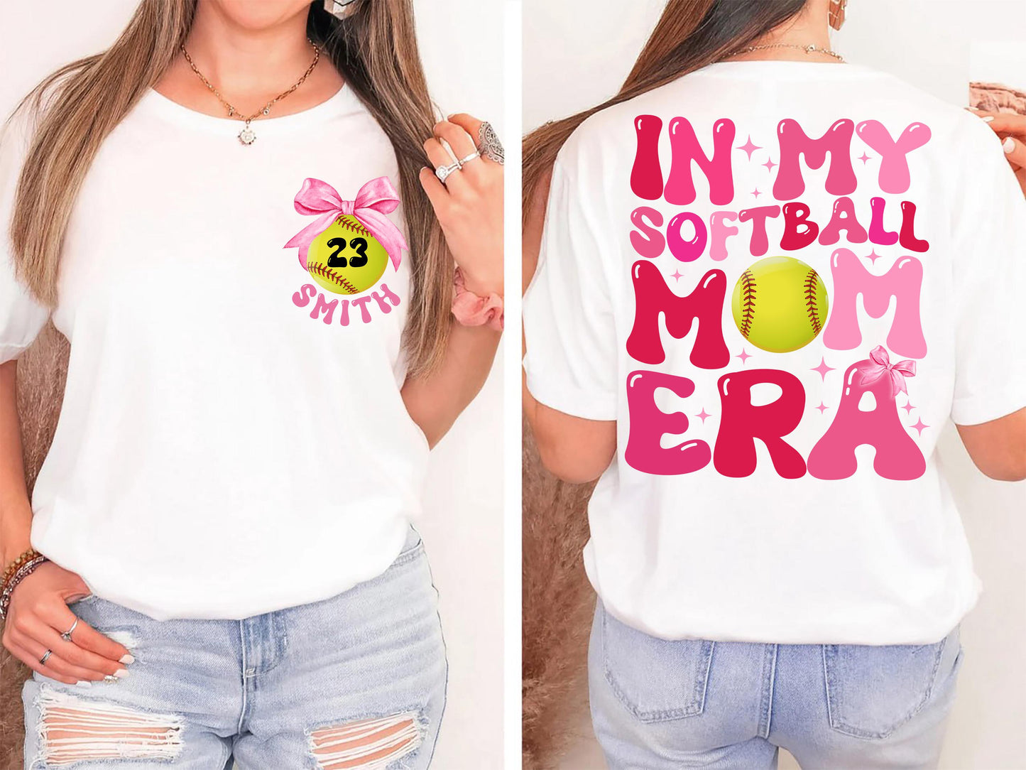 CUSTOM In My Softball Mom Era Sweatshirt, Softball Mom Shirt, Retro Game Day Shirt, Team Mom Gift, In My Era Shirt, Softball Shirt