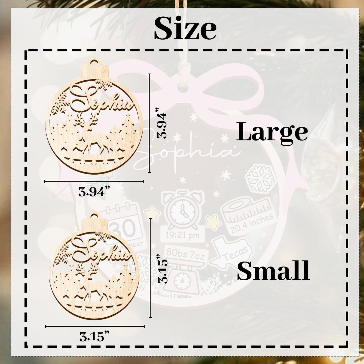 Personalized Christmas Ornaments With Name, Personalized Wood Name Christmas 2025 Ornament, Snowflake Wood Ornament, Family Christmas Tree