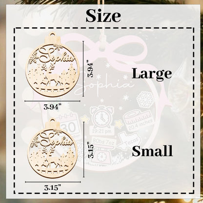 Personalized Christmas Ornaments With Name, Personalized Wood Name Christmas 2025 Ornament, Snowflake Wood Ornament, Family Christmas Tree