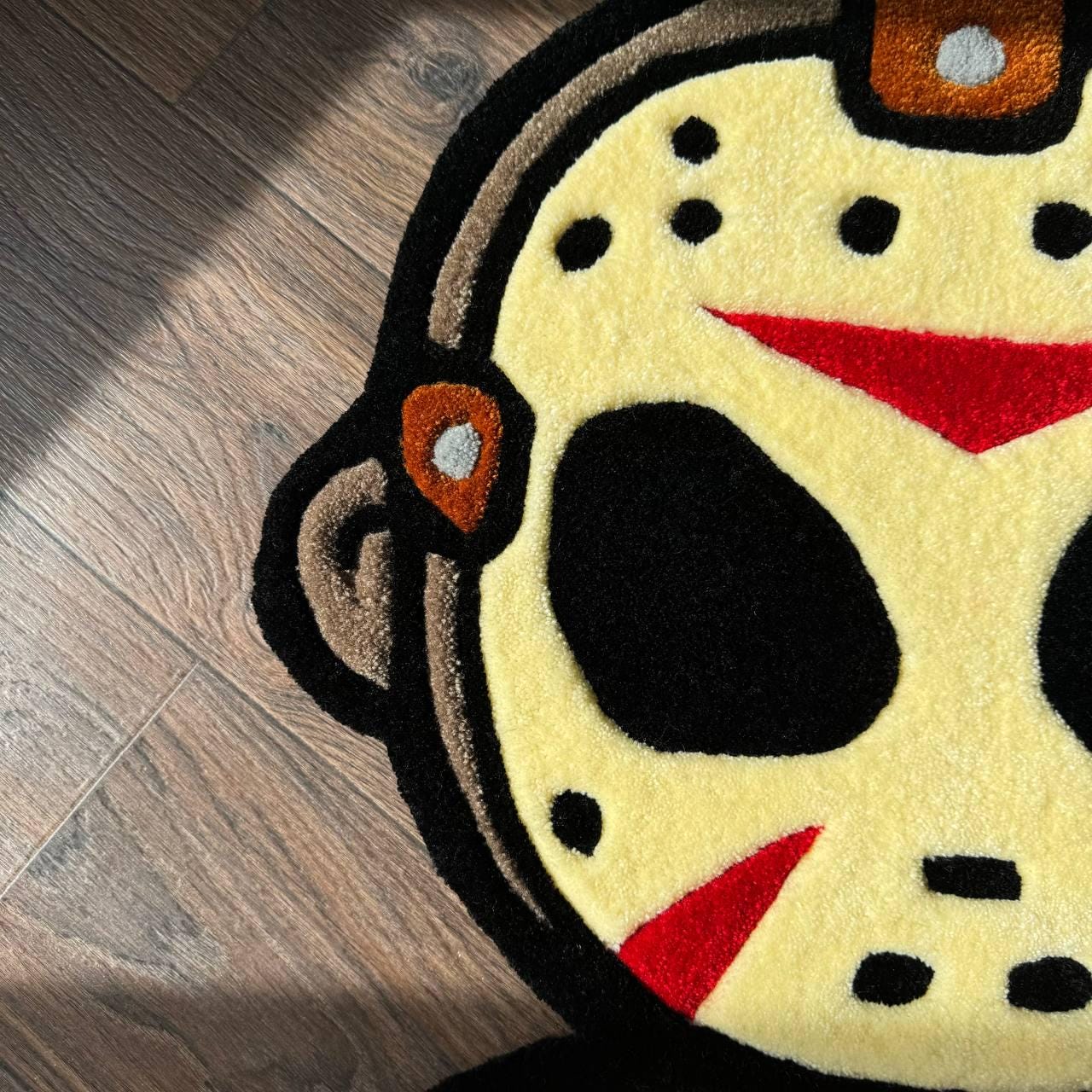3D Halloween Puffy custom rug Tufted rug Fully rugs scream rugs Custom rug your design rugs for bedroom Cute Horror rug Jason Mask rug