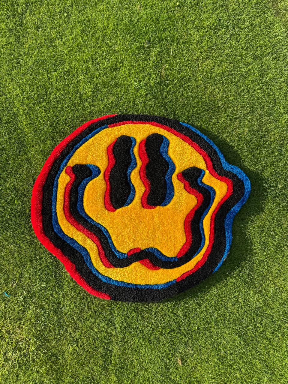 Smiley Face Rug 3D | Tufted Happy Emoji Carpet | Cute Aesthetic Home Decor