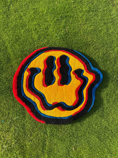 Smiley Face Rug 3D | Tufted Happy Emoji Carpet | Cute Aesthetic Home Decor