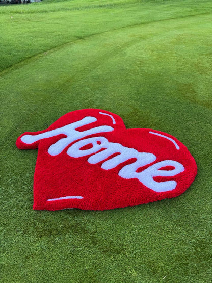 Heart-shaped tufted rug – Handmade love rug, romantic home decor, Valentine’s gift, cozy heart carpet, fluffy rug, custom design