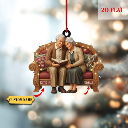 Personalized Grandparents Christmas Ornament, Growing Old Together Acrylic Home Decoration, 50th Anniversary Ornament, Anniversary Gift