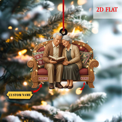 Personalized Grandparents Christmas Ornament, Growing Old Together Acrylic Home Decoration, 50th Anniversary Ornament, Anniversary Gift