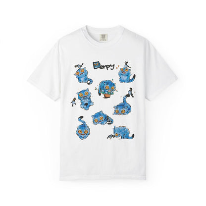 Blue Tiger Graphic Tee: Comfort Colors Funny Animal Shirt