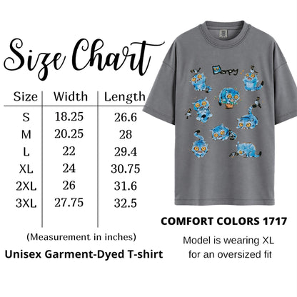 Blue Tiger Graphic Tee: Comfort Colors Funny Animal Shirt
