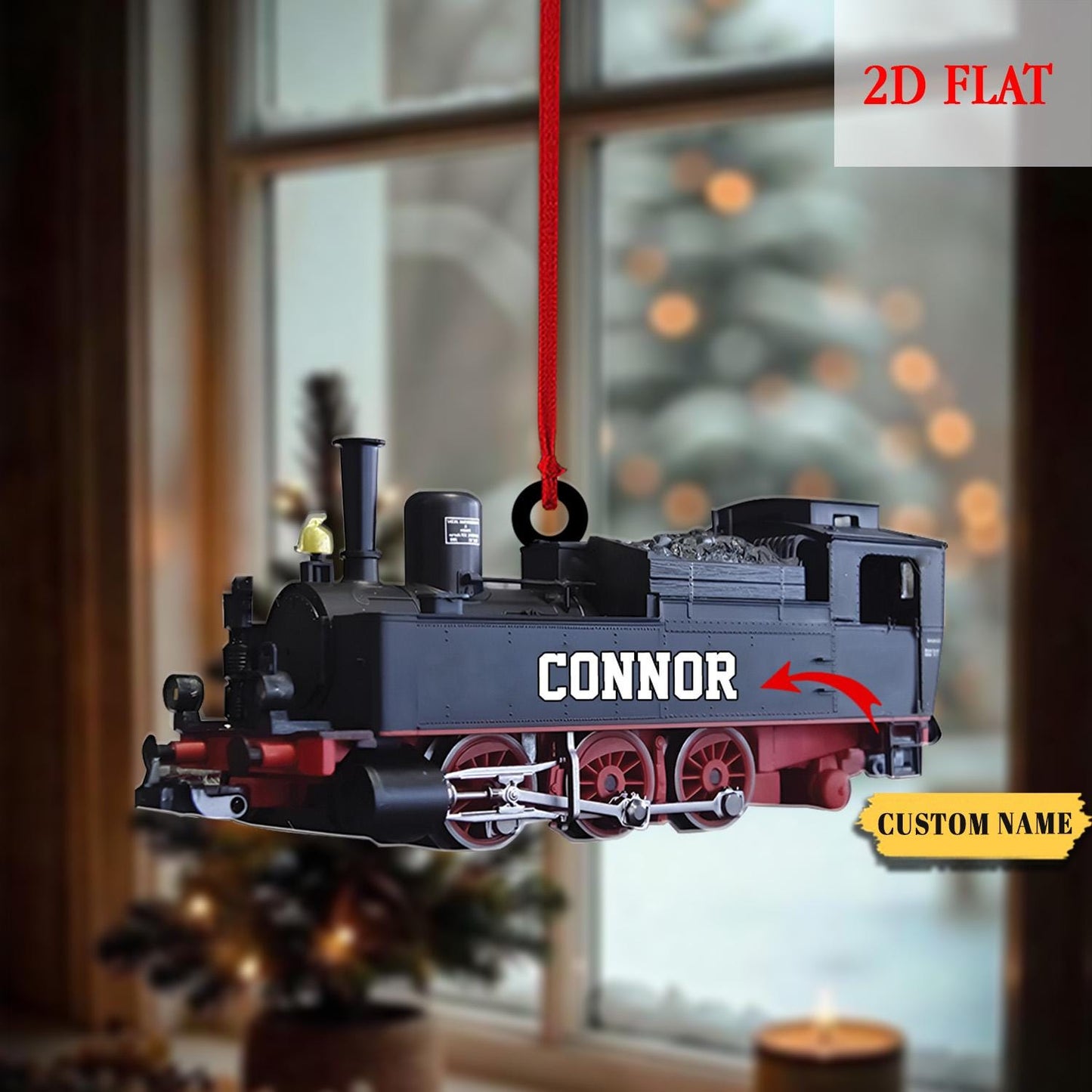 Personalized Locomotive Ornament Gift, Railway Train Holiday Ornament, Railroader Gift,Gift For Train Lovers, Railroader Christmas Ornament