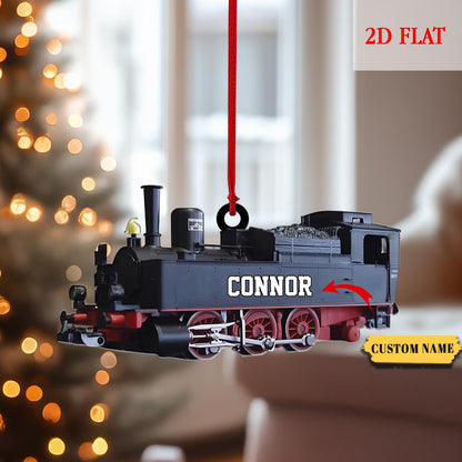 Personalized Locomotive Ornament Gift, Railway Train Holiday Ornament, Railroader Gift,Gift For Train Lovers, Railroader Christmas Ornament