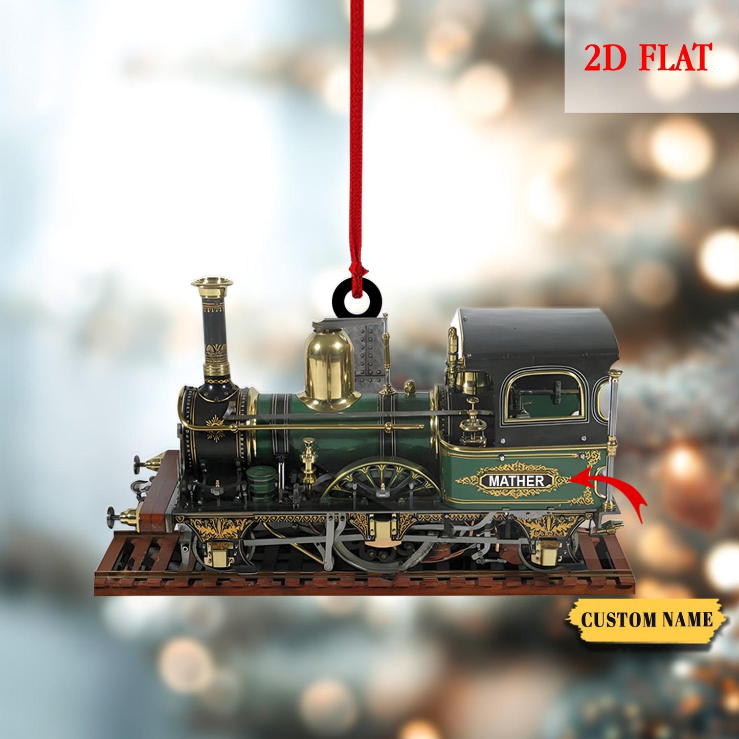 Personalized Locomotive Ornament Gift, Railway Train Holiday Gift, Railroader Gift, Gift For Train Lovers, Railroader Christmas Ornament