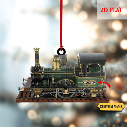 Personalized Locomotive Ornament Gift, Railway Train Holiday Gift, Railroader Gift, Gift For Train Lovers, Railroader Christmas Ornament