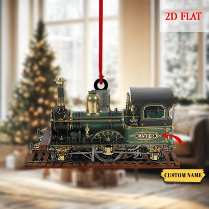 Personalized Locomotive Ornament Gift, Railway Train Holiday Gift, Railroader Gift, Gift For Train Lovers, Railroader Christmas Ornament