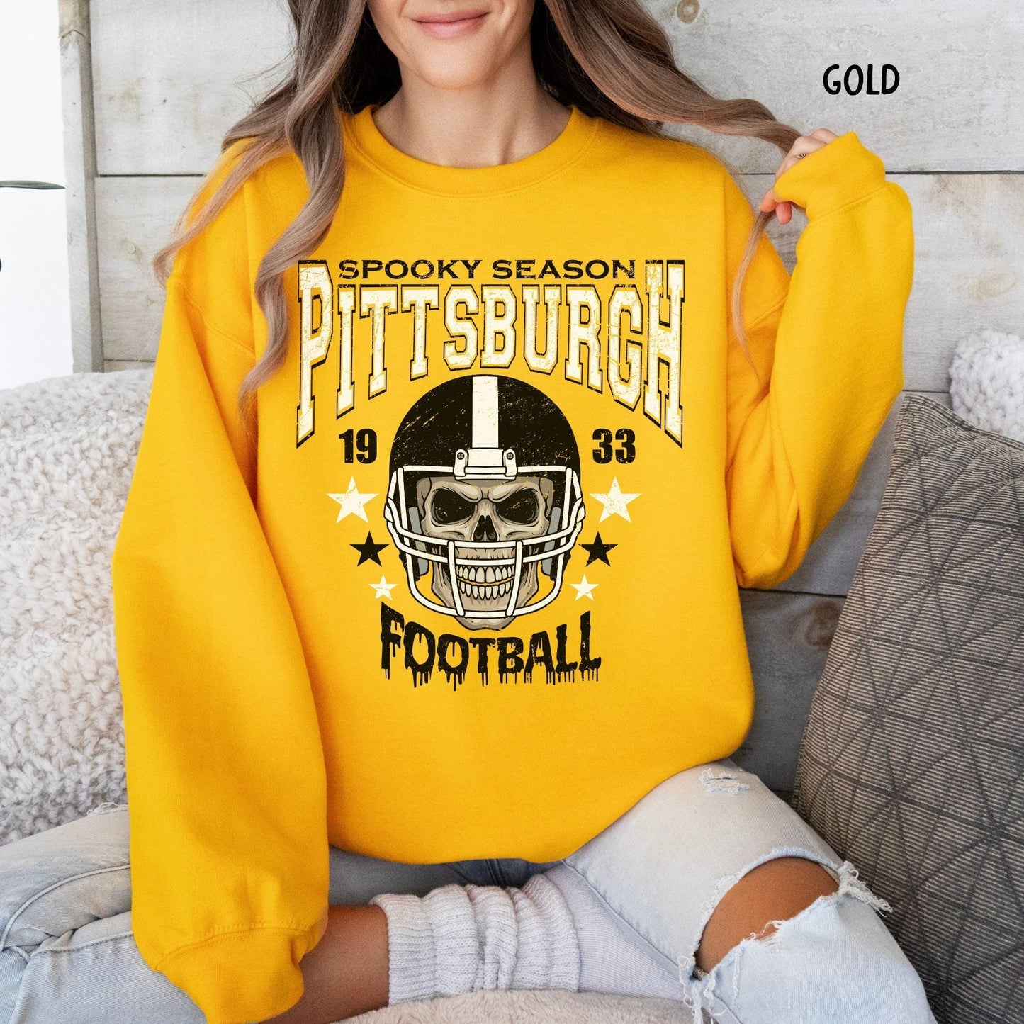 Pittsburgh Football Vintage 90s Style Sweatshirt, Pittsburgh Football Shirt, Sunday Football Shirt, Pittsburgh Crewneck Sweatshirt, Game Day