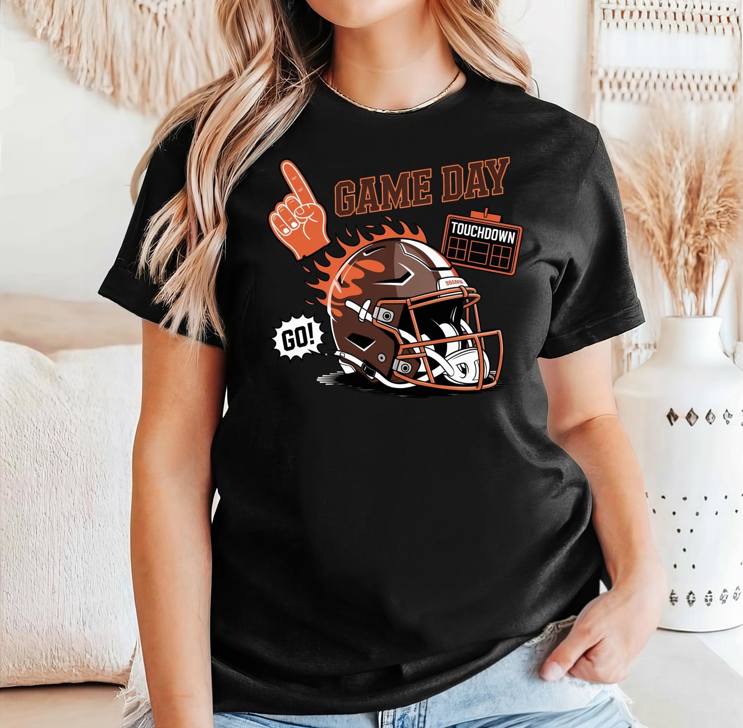 Cleveland Football Retro 90s Style Sweatshirt, Game Day Shirt, Cleveland Football Shirt, Sunday Football Shirt, Cleveland Crewneck Tee