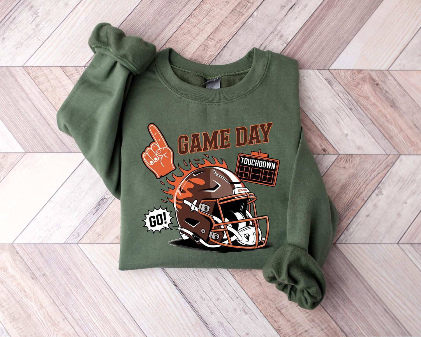 Cleveland Football Retro 90s Style Sweatshirt, Game Day Shirt, Cleveland Football Shirt, Sunday Football Shirt, Cleveland Crewneck Tee