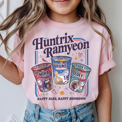 Huntrix T Shirt, Demon Hunters Shirt, Huntrix Girls T Shirt, Mira Rumi Joey Shirt, Demon Hunter Kids Shirt, Gift For Kpop Fan, Kpop Movie