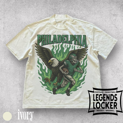 Philadelphia Football T-Shirt, Retro Eagles Football Graphic Tee, Old School Sunday Football Shirt, Philly Fan Apparel