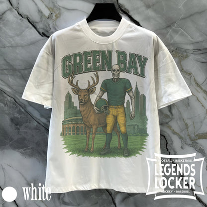 Green Bay Football T-Shirt, Vintage Green Bay Graphic Tee, Old School Sunday Football Shirt, Green Bay Fan Apparel