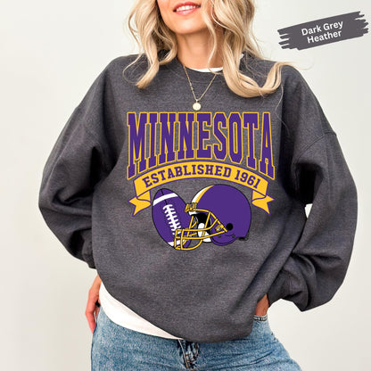 Minnesota Football Sweatshirt, Trendy Game Day Gift Tee, Minnesota Mascot Sweatshirt, Minnesota Football Fan, Retro Sports Fan Sweatshirt