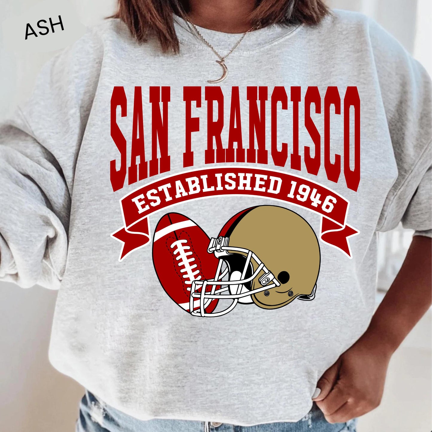 San Francisco Football Sweatshirt, Gift For San Francisco Fans, Vintage San Francisco Football Sweat, Game Day Tee, American Football Shirt