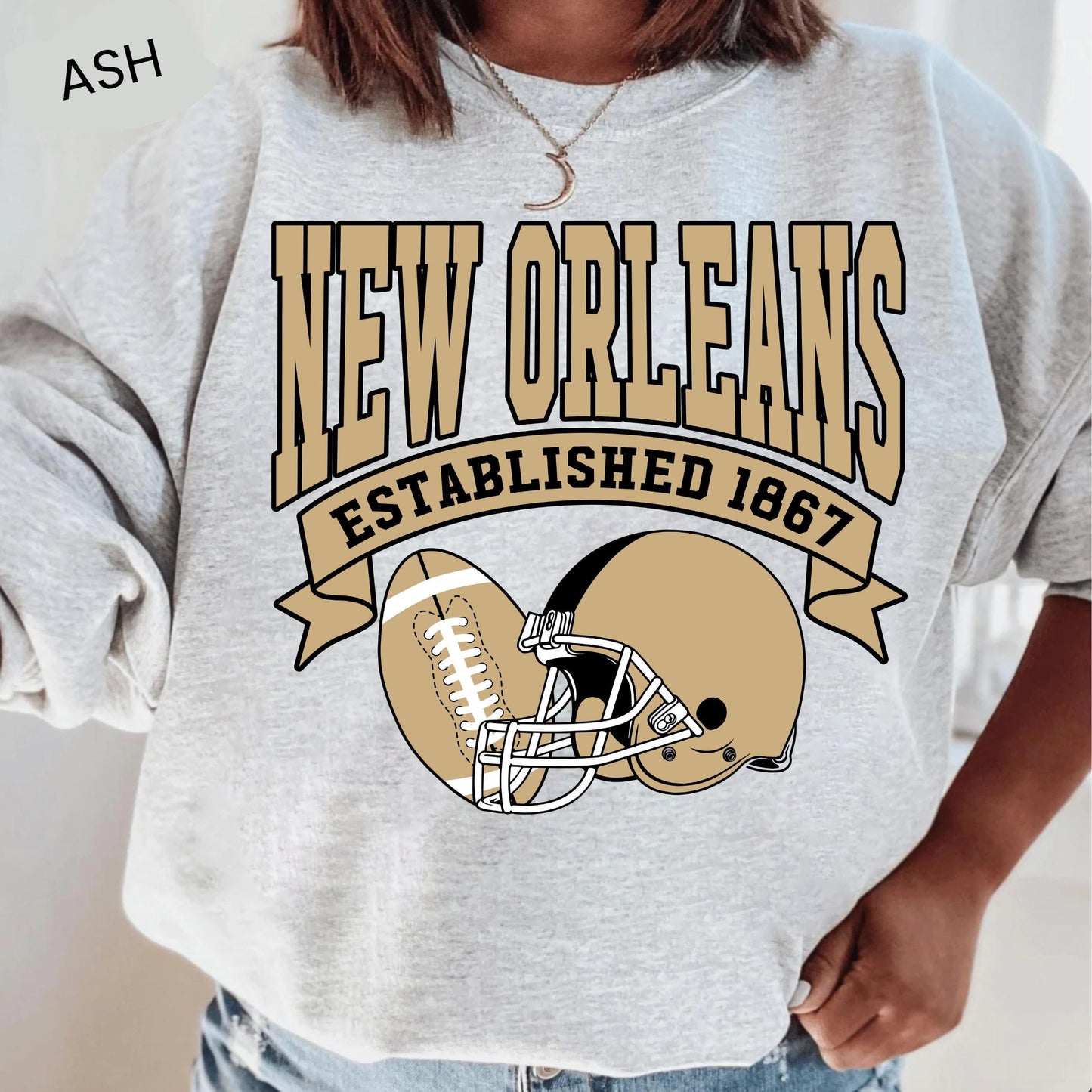Vintage New Orleans Football Sweatshirt, Retro Saint Sunday Football Shirt, Game Day Sweatshirt, New Orleans Team Football Sweatshirt