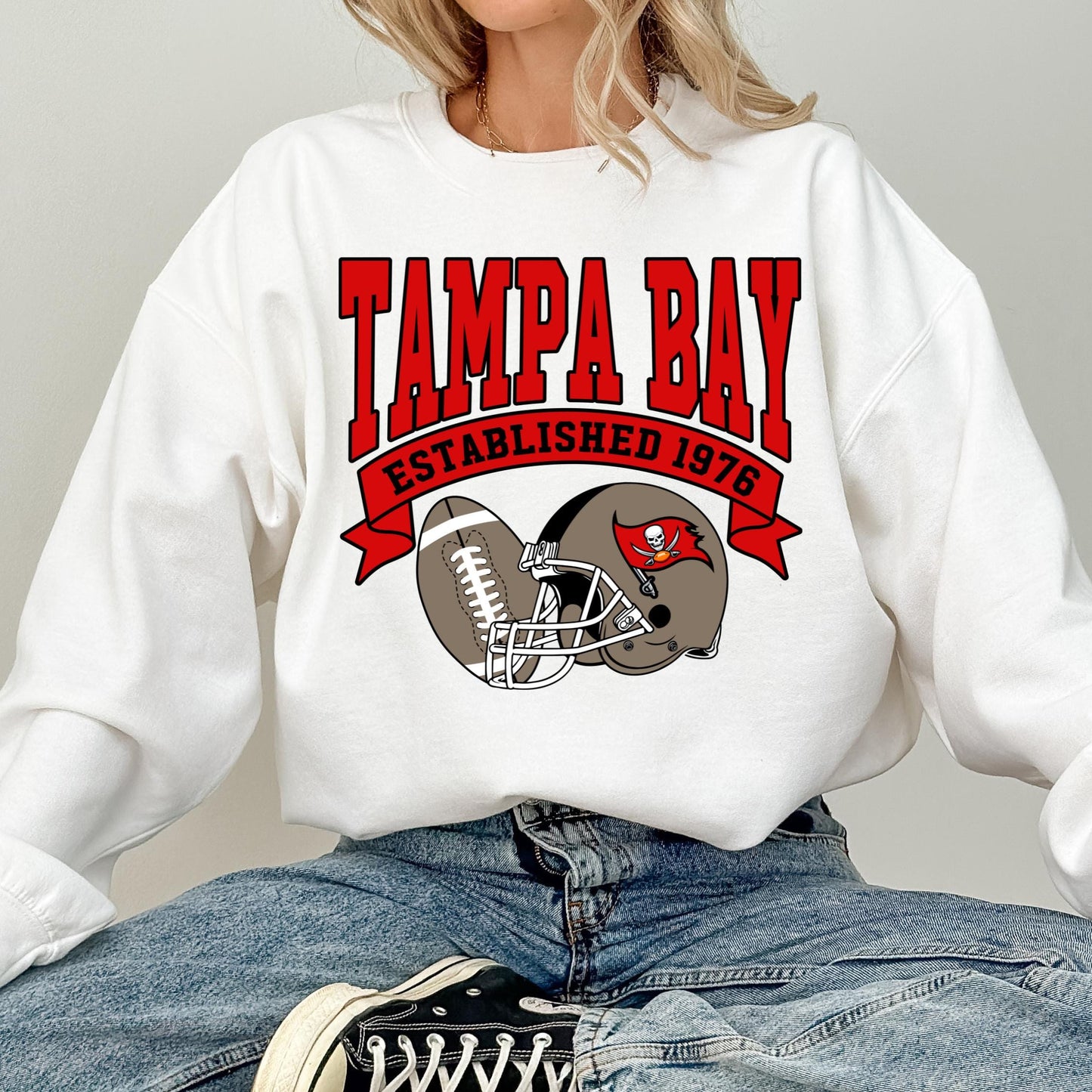 Tampa Bay Football Sweatshirt, Tampa Bay Football Fan Sweatshirt, Vintage Tampa Bay Football Game Day Sweatshirt, Football Season Shirt