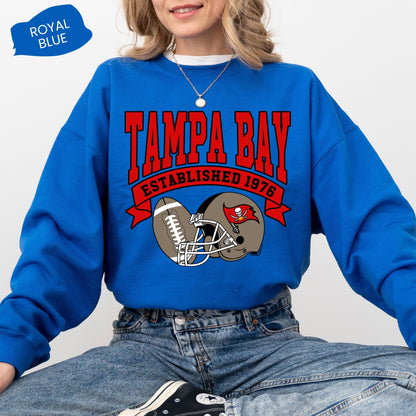 Tampa Bay Football Sweatshirt, Tampa Bay Football Fan Sweatshirt, Vintage Tampa Bay Football Game Day Sweatshirt, Football Season Shirt