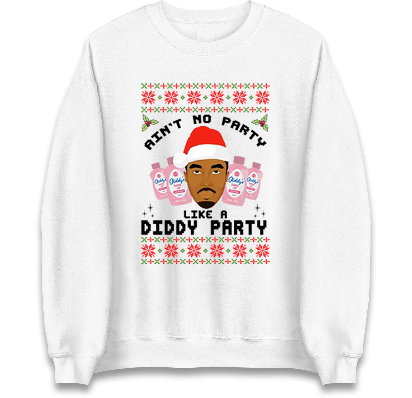 Funny Diddy Party Christmas Ugly Xmas Style Jumper, Adults Humour Xmas Hoodie, Christmas Offensive Tee Shirt